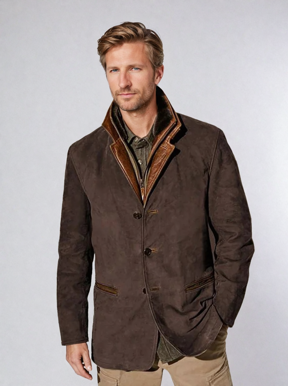 Men’s Vintage Leather Jacket | Classic Brown | Smart Casual Outerwear
