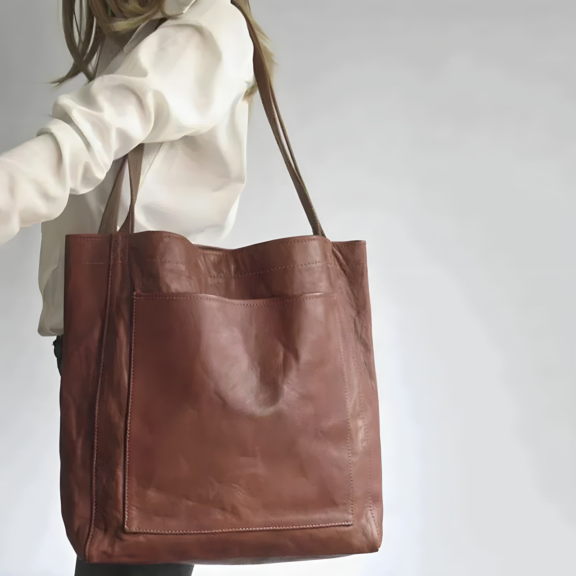 Women’s Leather Shoulder Bag | Elegant Handbag | Large Everyday Tote | Stylish Functional Design