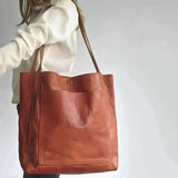 Women’s Leather Shoulder Bag | Elegant Handbag | Large Everyday Tote | Stylish Functional Design