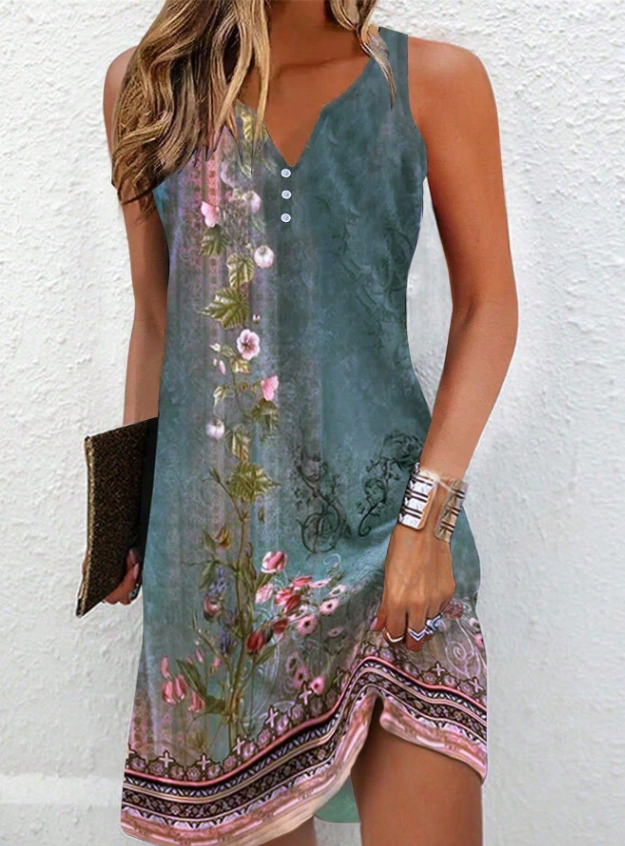Women’s Sleeveless Mini Dress in Relaxed Fit Style | Casual Party & Occasion Dress