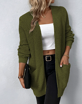 Women’s Long Sleeve Cardigan | Everyday Knitwear Layer for Autumn and Winter