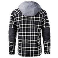 Men’s Lumberjack Hoodie Jacket in Winter Check Style | Warm Casual Coat
