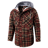Men’s Lumberjack Hoodie Jacket in Winter Check Style | Warm Casual Coat