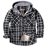 Men’s Lumberjack Hoodie Jacket in Winter Check Style | Warm Casual Coat