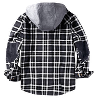 Men’s Lumberjack Hoodie Jacket in Winter Check Style | Warm Casual Coat