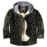 Men’s Lumberjack Hoodie Jacket in Winter Check Style | Warm Casual Coat