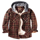 Men’s Lumberjack Hoodie Jacket in Winter Check Style | Warm Casual Coat