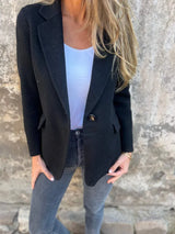 Women’s Lapel Long Sleeve Jacket in Casual Fit | Stylish Lightweight Ladies Coat
