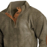 Men’s Stand Collar Quarter Zip Sweatshirt | Casual Knit Pullover for All Seasons