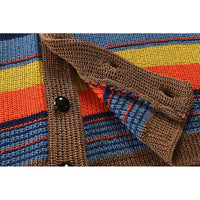 Men’s Knitted Cardigan with Lapel Collar in Colourblock Style | Smart Casual Jumper