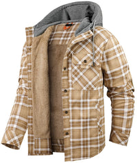 Men’s Fleece Jacket with Hood and Faux Fur Lining | Warm Winter Outdoor Coat