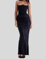 Women’s Strapless Maxi Dress in Elegant Evening Style | Formal Occasion Dress