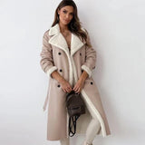 Women’s Long Shearling Coat | Belted Fit | Winter Warmth