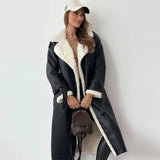 Women’s Long Shearling Coat | Belted Fit | Winter Warmth