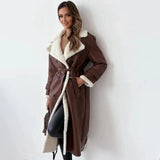 Women’s Long Shearling Coat | Belted Fit | Winter Warmth