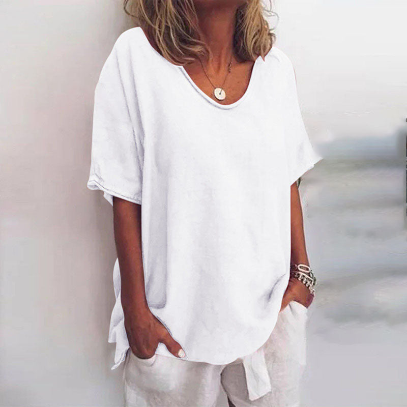Loose Fit Classic Blouse For Women | Short Sleeve
