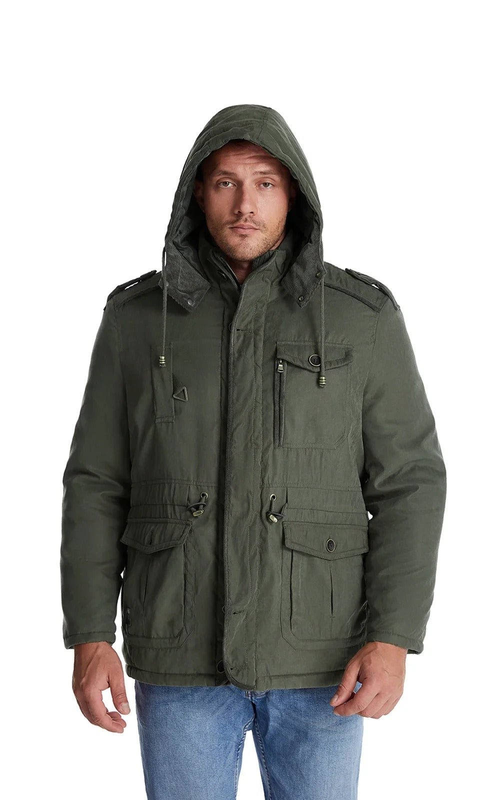 Men’s Winter Jacket with Fleece Lining and Hood | Warm Waterproof Coat