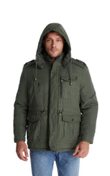 Men’s Winter Jacket with Fleece Lining and Hood | Warm Waterproof Coat