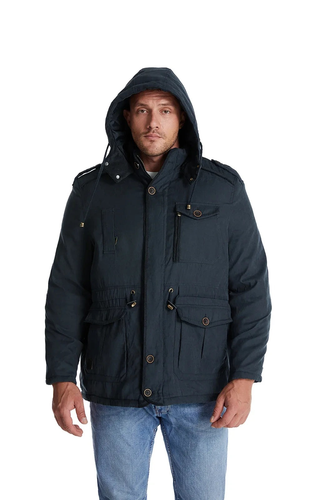 Men’s Winter Jacket with Fleece Lining and Hood | Warm Waterproof Coat