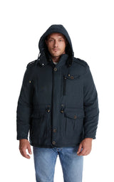 Men’s Winter Jacket with Fleece Lining and Hood | Warm Waterproof Coat