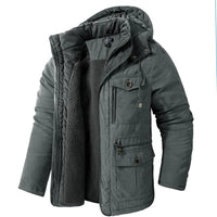 Men’s Winter Jacket with Fleece Lining and Hood | Warm Waterproof Coat