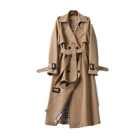 Women’s Belted Trench Coat | Double-Breasted Design | Longline Fit | Transitional Outerwear