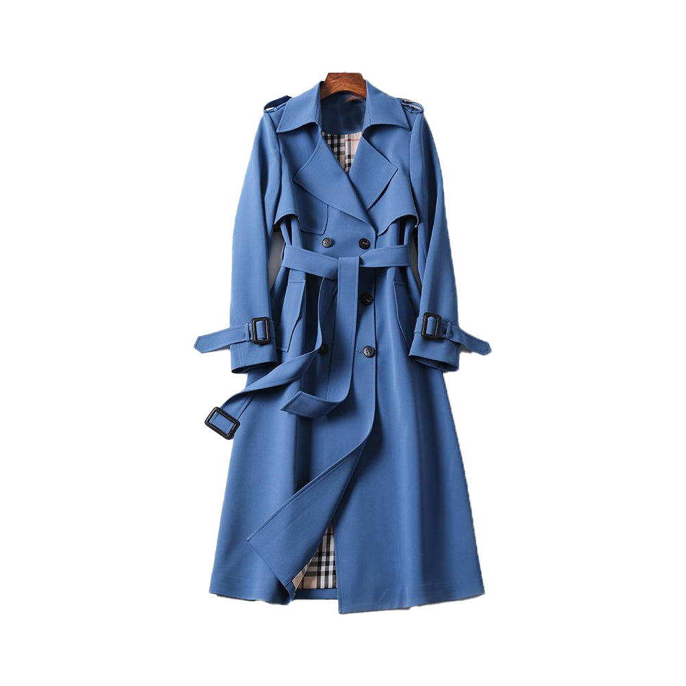 Women’s Belted Trench Coat | Double-Breasted Design | Longline Fit | Transitional Outerwear