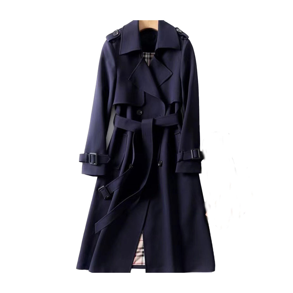 Women’s Belted Trench Coat | Double-Breasted Design | Longline Fit | Transitional Outerwear