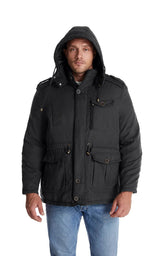 Men’s Winter Jacket with Fleece Lining and Hood | Warm Waterproof Coat