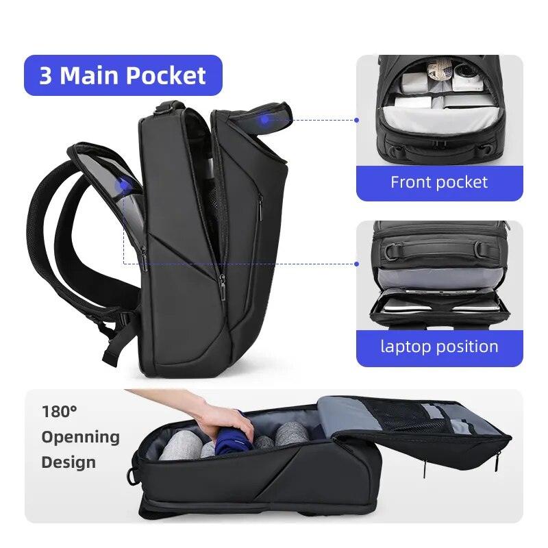 Waterproof Laptop Backpack | Oxford Fabric | USB Charging Port | Multi-Carry Design