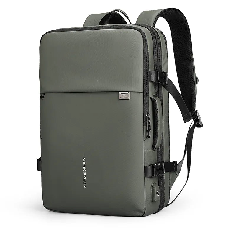 Expandable Laptop Backpack | Water-Resistant Oxford Fabric | USB Charging Port | Travel-Friendly Design