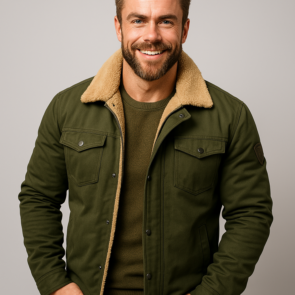 Men’s Bomber Jacket in Thermal Windproof Style | Stylish Winter Outerwear