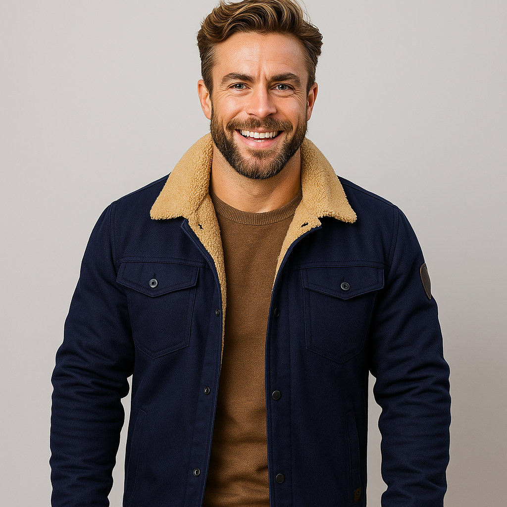Men’s Bomber Jacket in Thermal Windproof Style | Stylish Winter Outerwear