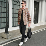 Men’s Fleece Lined Plaid Jacket in Cotton Shirt Style | Warm Winter Casual Coat