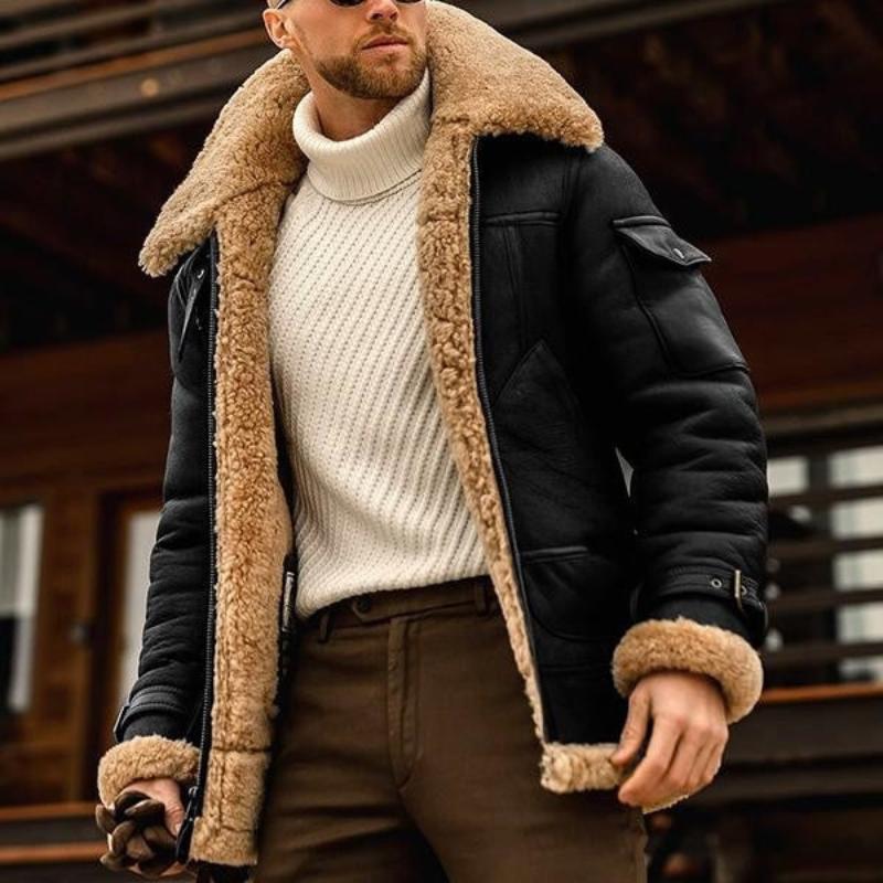 Men’s Winter Coat with Classic Lapel Collar | Warm Smart Casual Overcoat