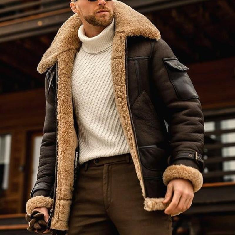Men’s Winter Coat with Classic Lapel Collar | Warm Smart Casual Overcoat
