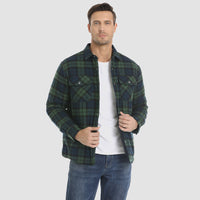 Men’s Quilted Flannel Jacket in Padded Casual Fit | Warm All-Season Shirt Coat