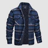 Men’s Quilted Flannel Jacket in Padded Casual Fit | Warm All-Season Shirt Coat