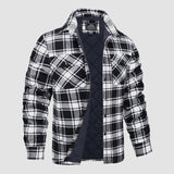 Men’s Quilted Flannel Jacket in Padded Casual Fit | Warm All-Season Shirt Coat
