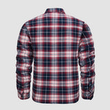 Men’s Quilted Flannel Jacket in Padded Casual Fit | Warm All-Season Shirt Coat