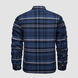 Men’s Quilted Flannel Jacket in Padded Casual Fit | Warm All-Season Shirt Coat