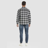Men’s Quilted Flannel Jacket in Padded Casual Fit | Warm All-Season Shirt Coat