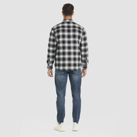 Men’s Quilted Flannel Jacket in Padded Casual Fit | Warm All-Season Shirt Coat