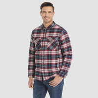 Men’s Quilted Flannel Jacket in Padded Casual Fit | Warm All-Season Shirt Coat