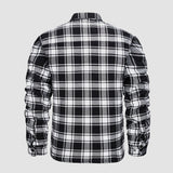 Men’s Quilted Flannel Jacket in Padded Casual Fit | Warm All-Season Shirt Coat