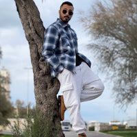 Men’s Quilted Flannel Jacket in Padded Casual Fit | Warm All-Season Shirt Coat