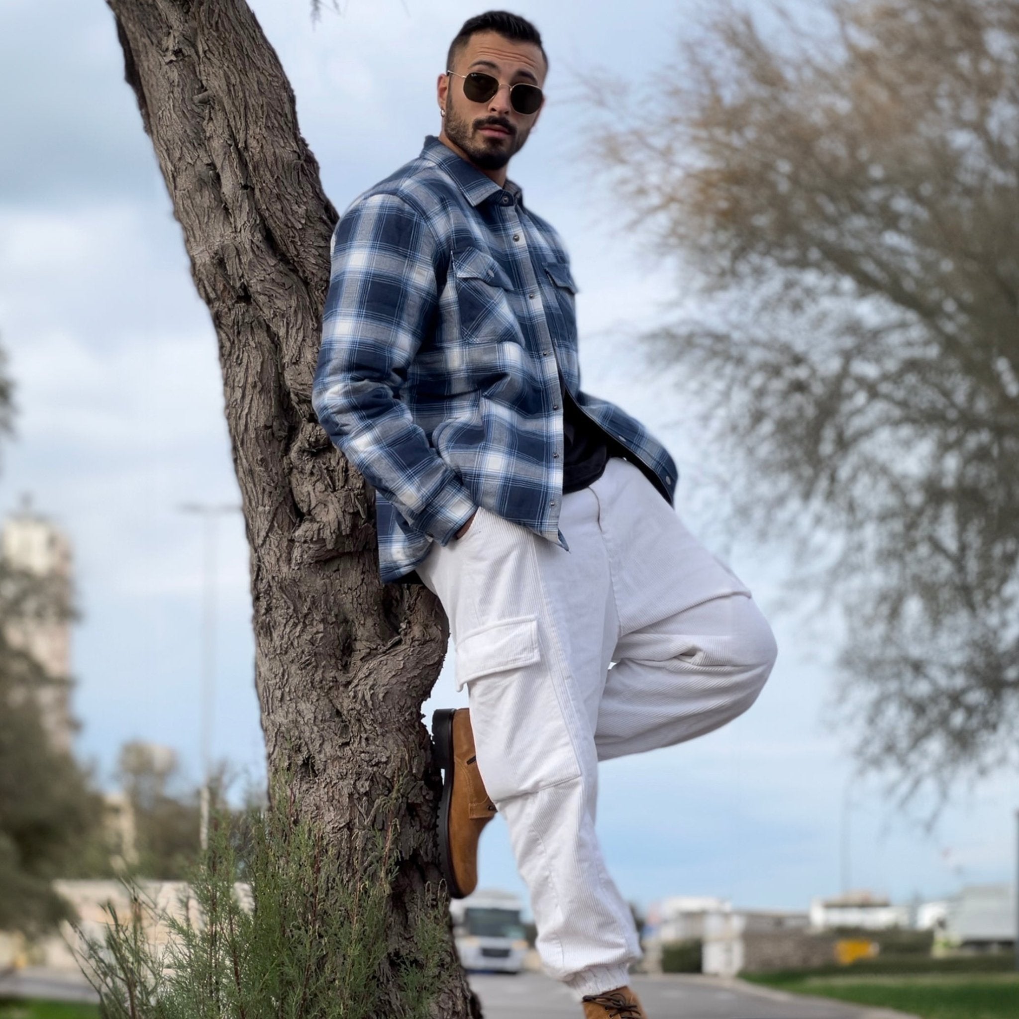 Men’s Quilted Flannel Jacket in Padded Casual Fit | Warm All-Season Shirt Coat