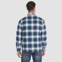 Men’s Quilted Flannel Jacket in Padded Casual Fit | Warm All-Season Shirt Coat