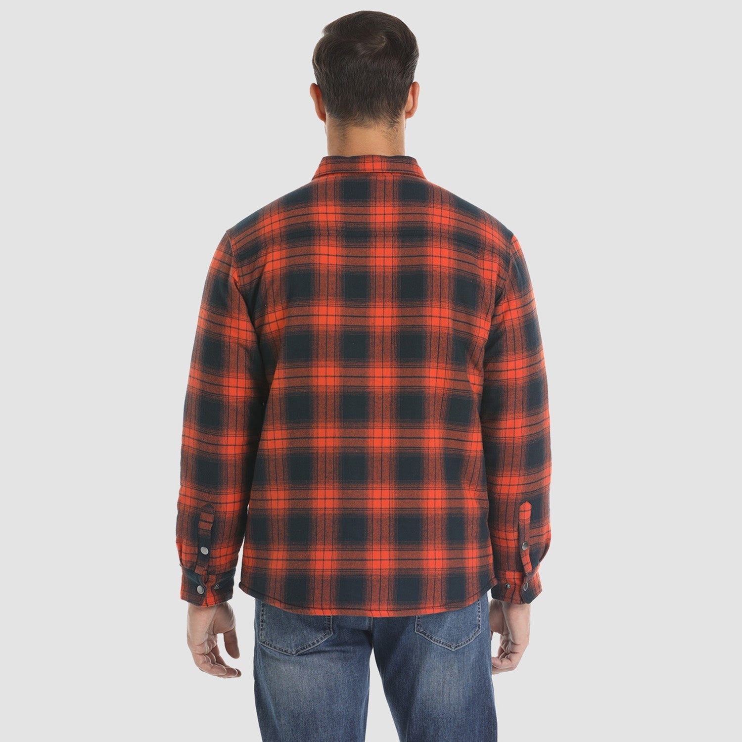 Men’s Quilted Flannel Jacket in Padded Casual Fit | Warm All-Season Shirt Coat