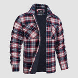 Men’s Quilted Flannel Jacket in Padded Casual Fit | Warm All-Season Shirt Coat